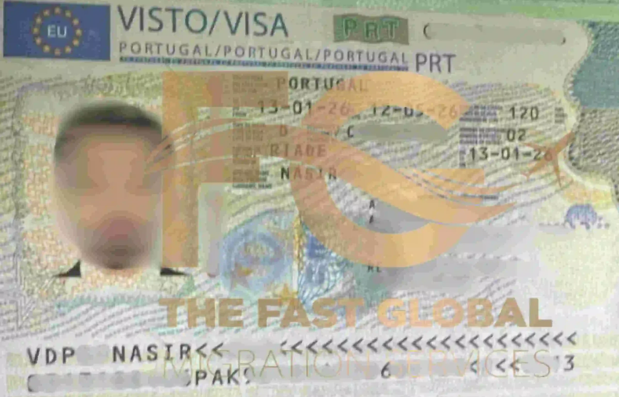 D2 visa in Portugal Visa copy